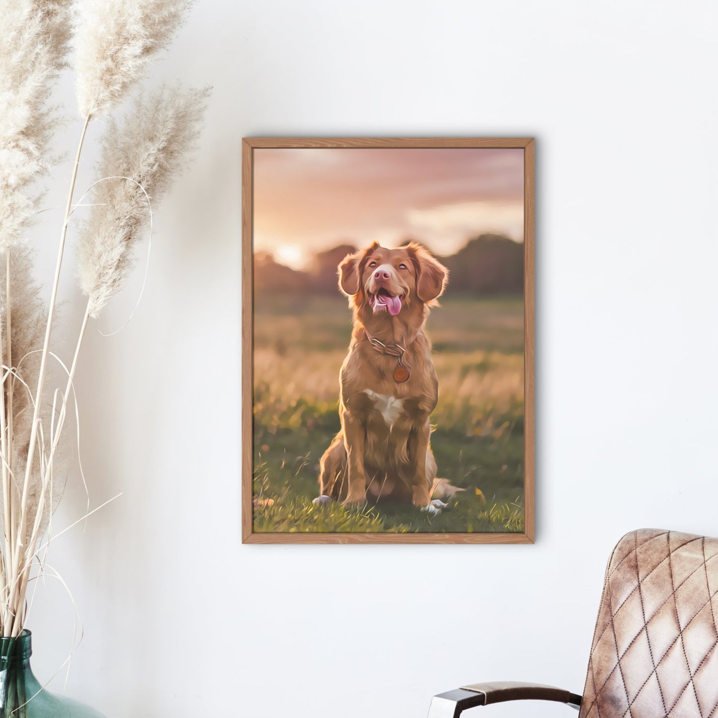 personalisiertes Hundefoto im Öl Stil; gedruckt auf Leinwand oder Poster; Haustierfoto