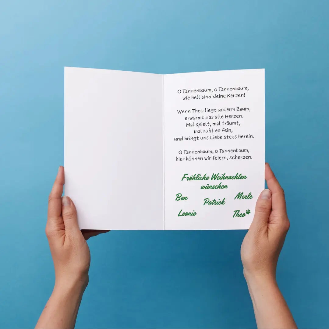 Deine personalisierte Haustier-Weihnachtskarte: auf Wunsch mit personalisiertem Gedicht