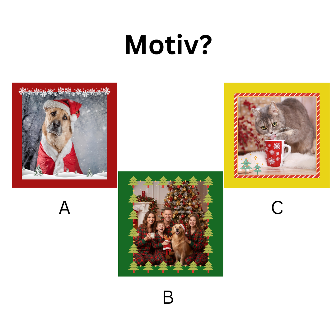 Wähle das Motiv für deine persönliche Weihnachtskarte