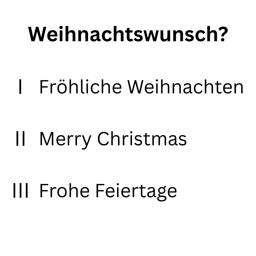 Wähle den Weihnachtswunsch für deine persönliche Weihnachtskarte