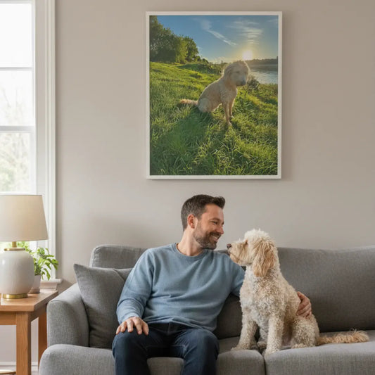 personalisiertes Hundefoto im Öl Stil; gedruckt auf Leinwand oder Poster; Haustierfoto
